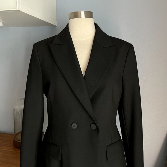 ALLSAINTS Afia Double-breasted Blazer Black - Picture 6 of 12